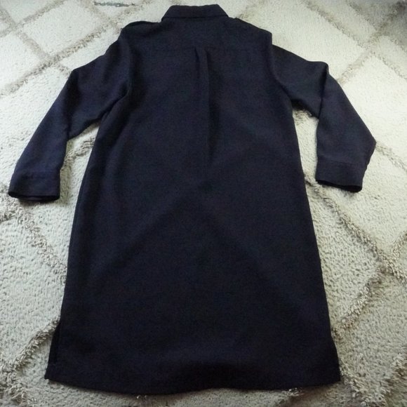 COPY - Talbots Midi Shirt Dress Womens 16 Blue Work Office Attire - Picture 12 of 13